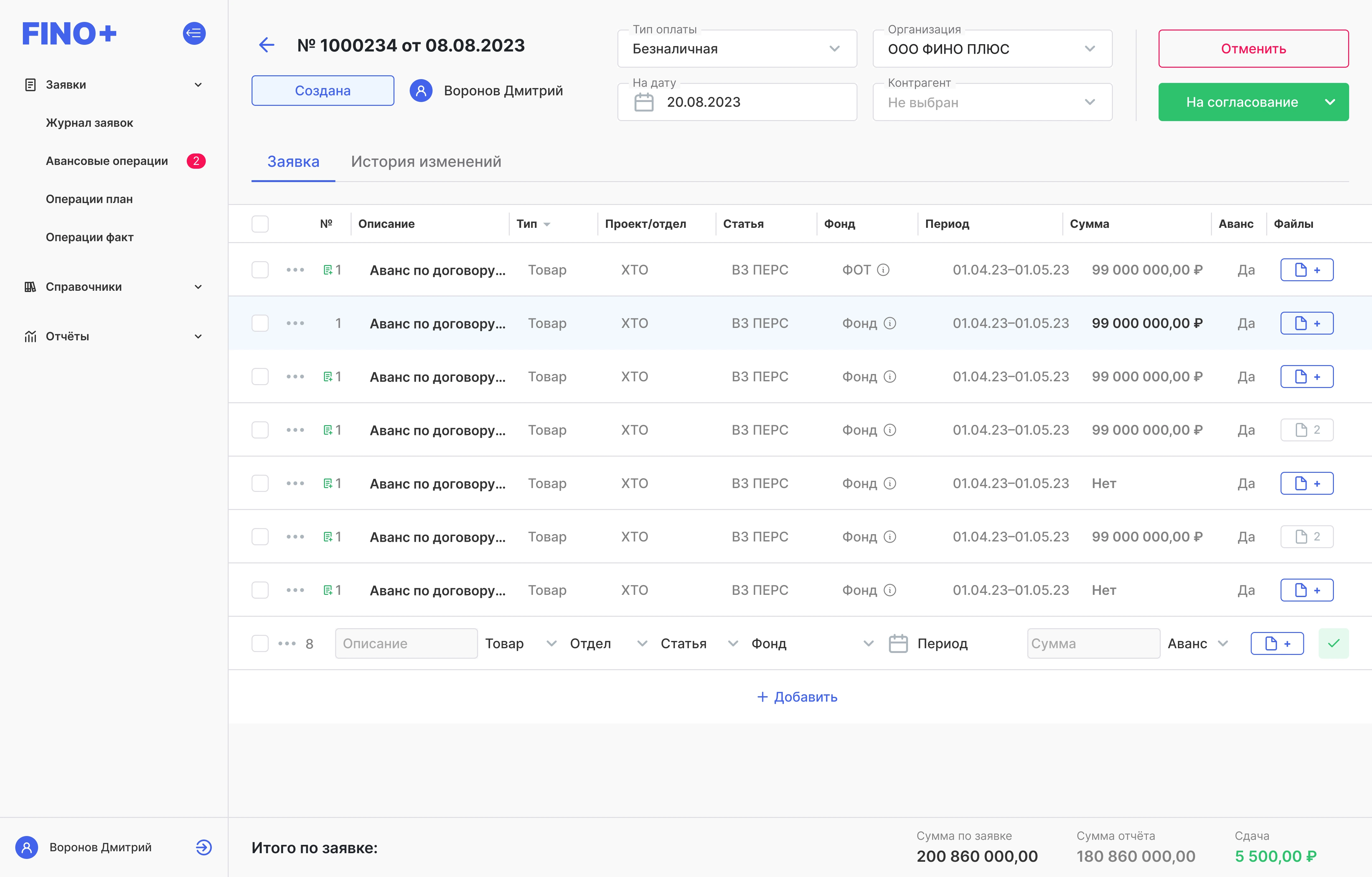 FINO — контроль дебиторской задолженности